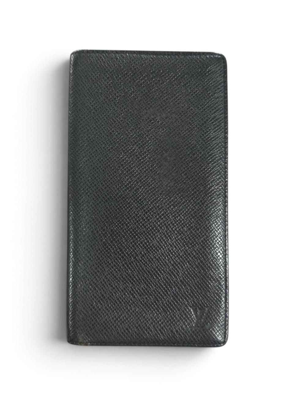 Louis Vuitton Black Taiga Leather Slim Long Bifold Wallet